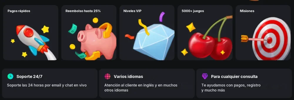 Plataforma Bet On Red destacamos como reembolso semanal y amplia selección de juegos.